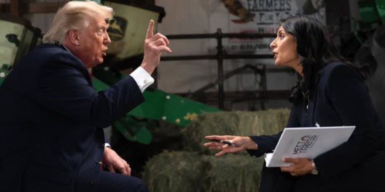 Donald Trump canlı yayını terk etti: Sunucuya "ya ahlaksızsın ya aptal" diyerek mikrofonu fırlattı