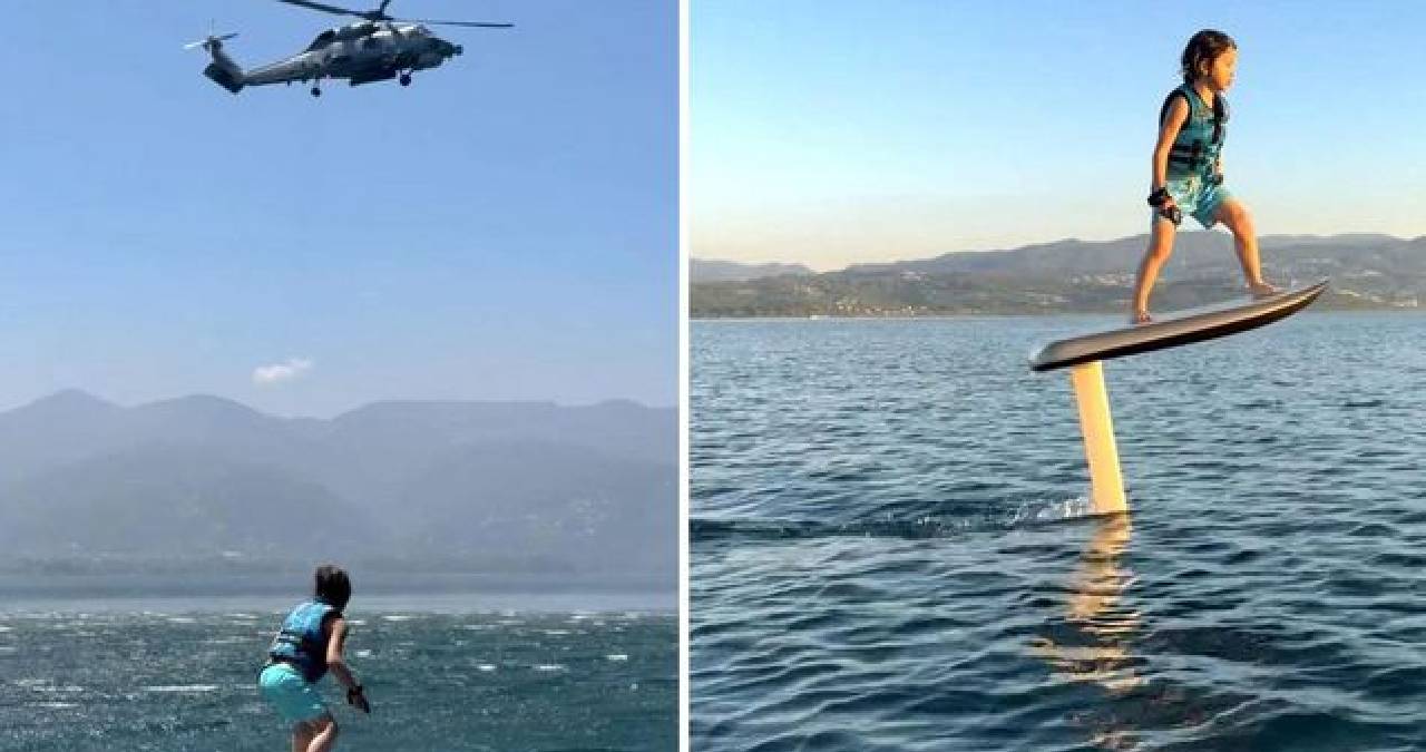 7 yaşındaki Zayn’in hayalleri suya düştü: Helikopterin altından geçmek istedi, dengesini kaybetti