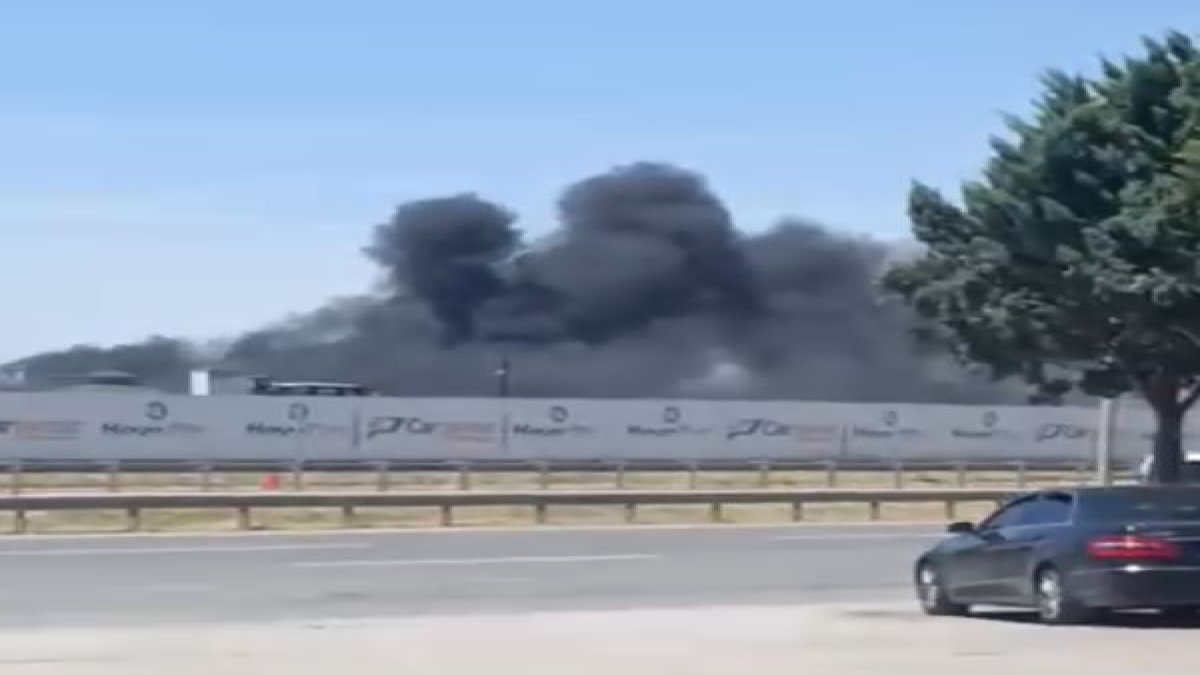 Ankara'da alçı fabrikasında yangın