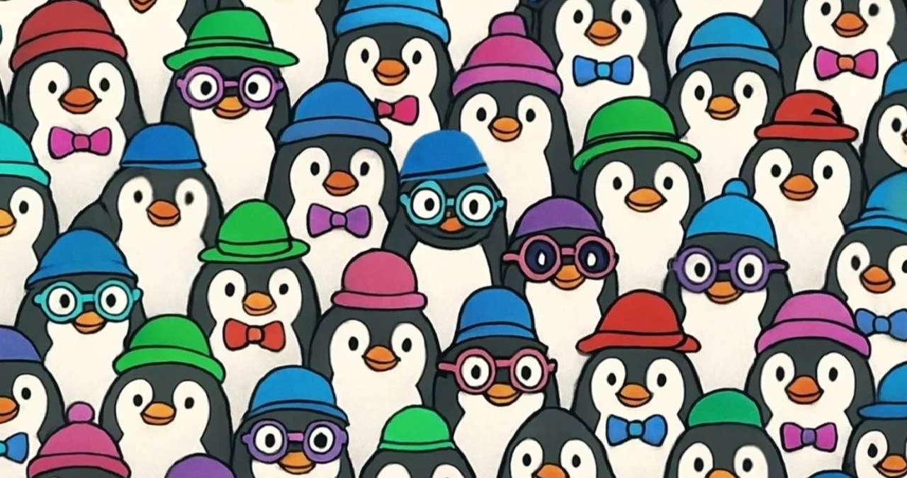 Zamanla yarışanlar için görsel zeka testi: Penguenlerin arasındaki gizli rakamı bulabilir misiniz?