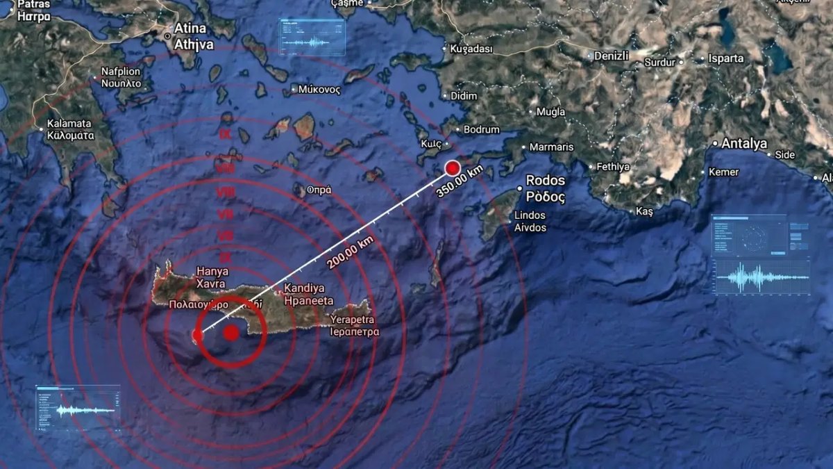 Girit açıklarında art arda iki deprem: En büyüğü 5,3 büyüklüğünde