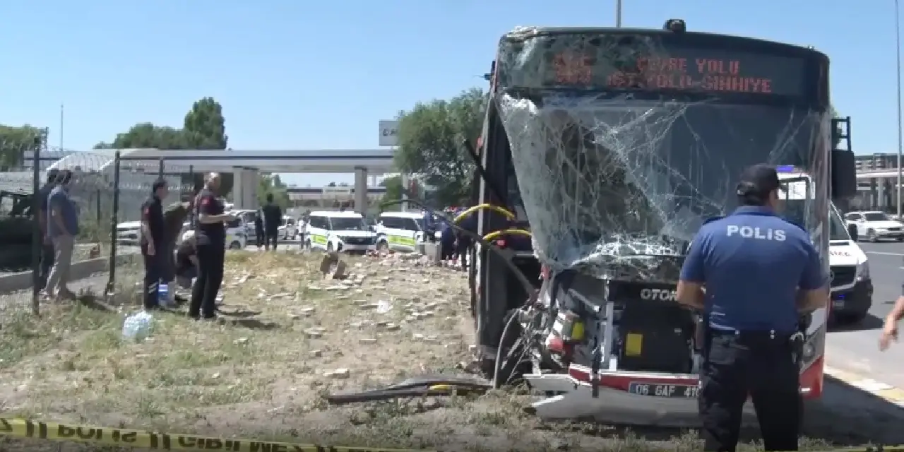 Ankara'da EGO otobüsü devrildi: 1 ölü, 9 yaralı