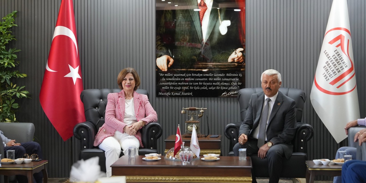 Eskişehir Büyükşehir Belediye Başkanı Ünlüce'den Esnaf Odaları Birliği'ne ziyaret