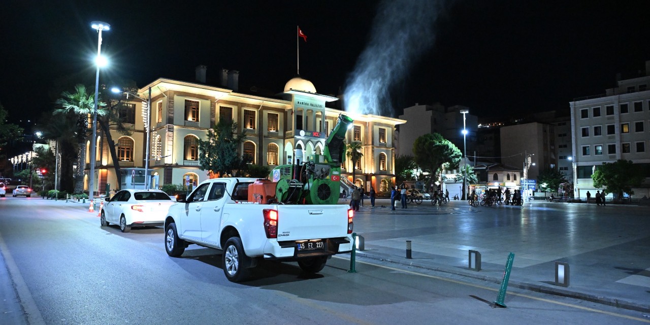 Manisa’da eş zamanlı ilaçlama çalışması