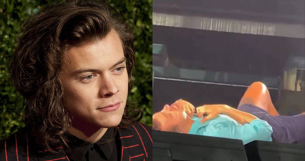 Ünlü şarkıcı Harry Styles sahnede yere yığıldı