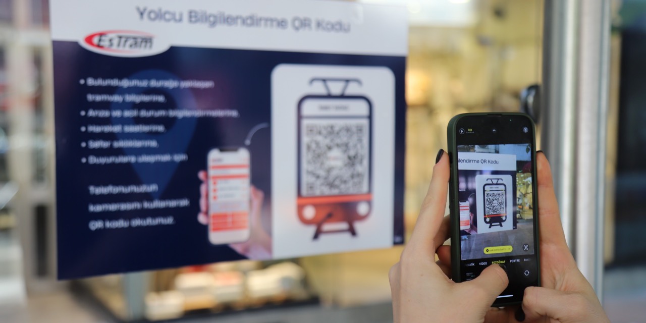 Eskişehir’de tramvay duraklarında QR kod uygulaması başladı