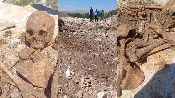 Malatya'da inşaat kazısında insan kemikleri bulundu