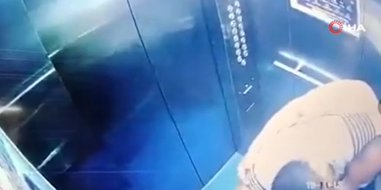 Asansörde yumruklar havada uçuştu
