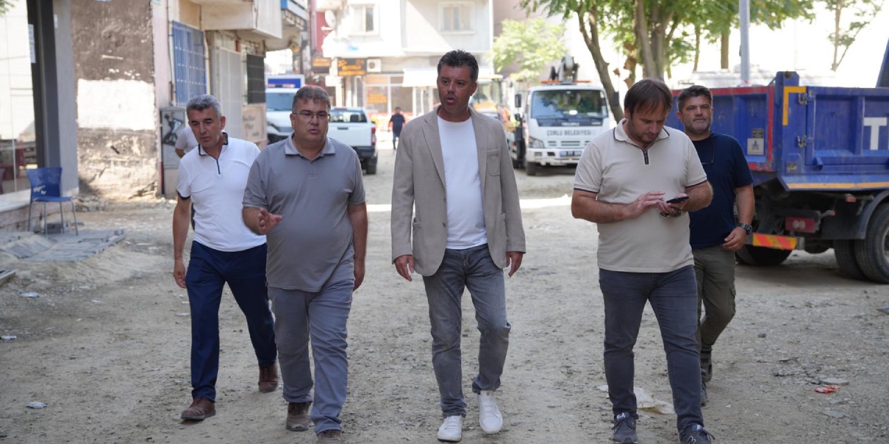 Çorlu Belediye Başkanı Sarıkurt saha ziyaretlerini sürdürdü