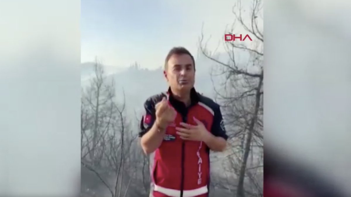 Susurluk'ta orman yangınını takip ediyordu: Belediye başkanı canlı yayında yaralandı