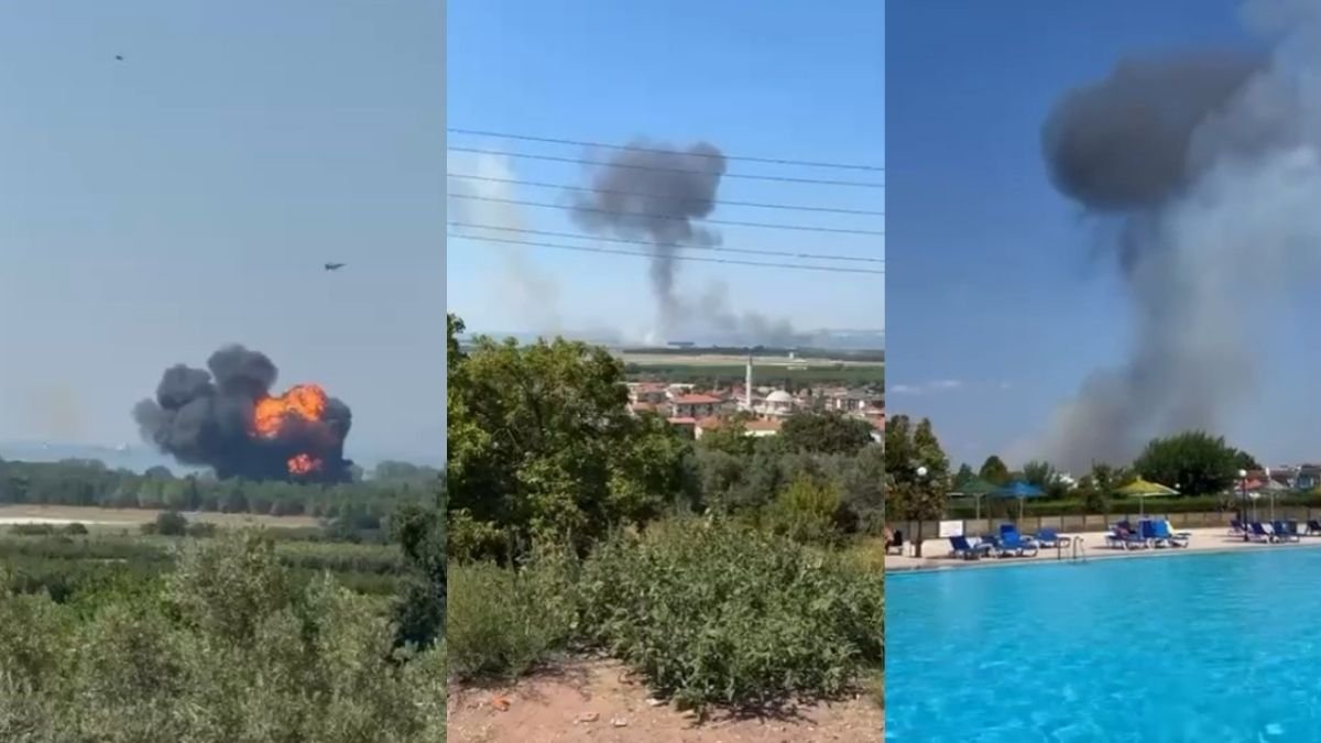 Yalova'da askeri eğitim uçağı düştü