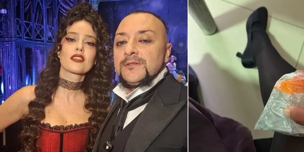 Pelin Akil sahnede peş peşe 2 kez düştü! Bacağındaki morluğu böyle gösterdi
