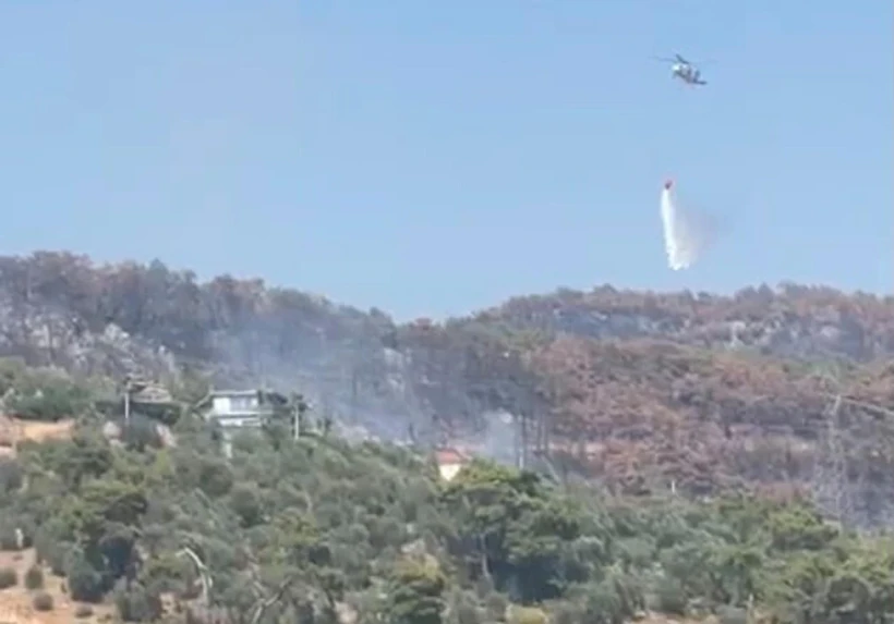Fethiye'de orman yangını çıktı