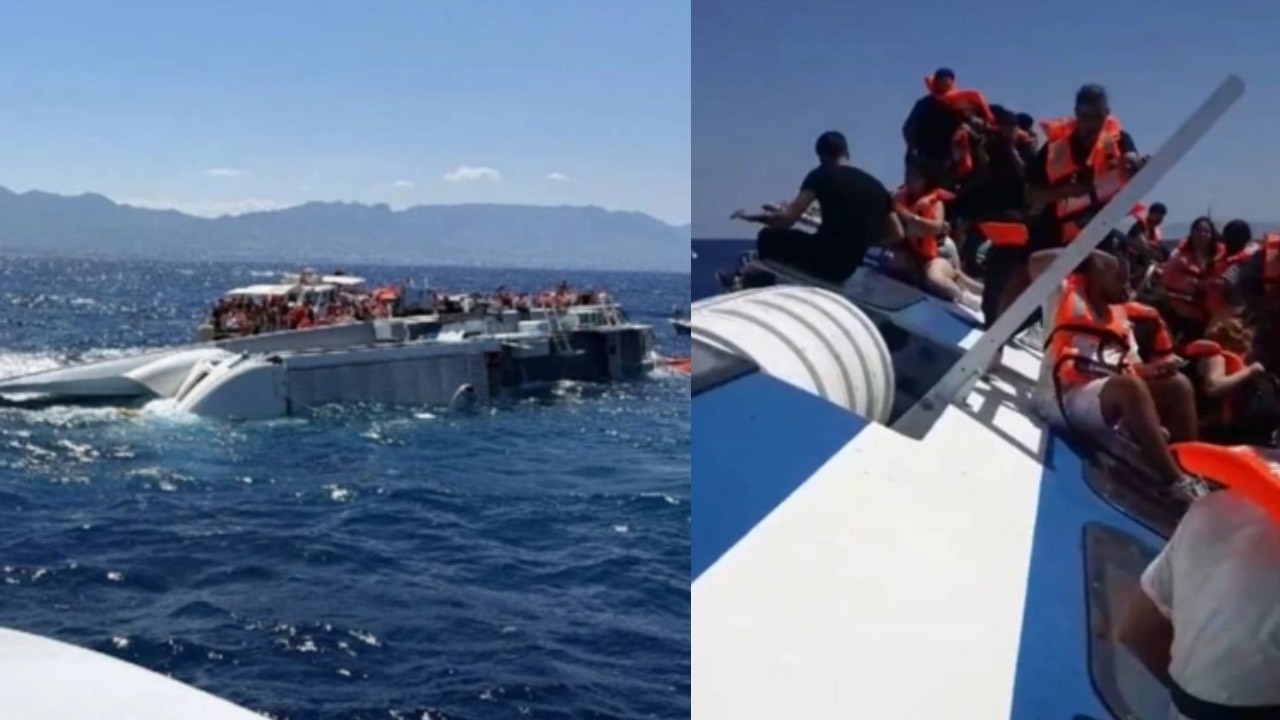 Girne açıklarında yolcu gemisi battı! 7 kişi yaşamını yitirdi, 23 kişi aranıyor