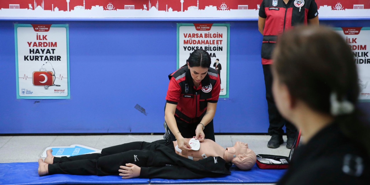 Ankara’da ilk yardım için farkındalık tatbikatı