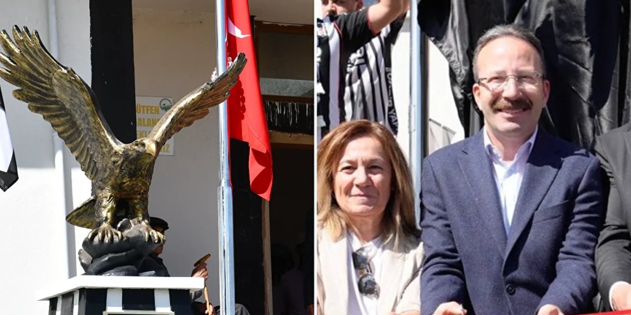 Ardahan’daki Beşiktaş Köyü’nde tarihi gün: Kartal heykeli açıldı