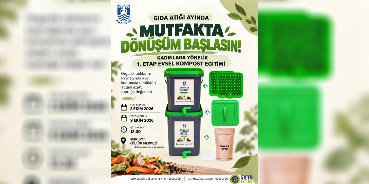 Bodrum Belediyesi’nden evsel kompost eğitimi