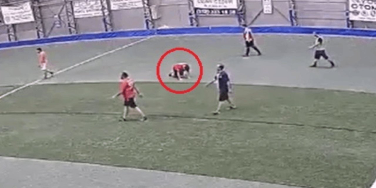 Halı sahada yürek yakan anlar! Bir anda yere yığıldı