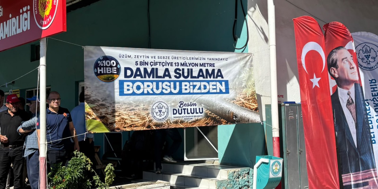Manisa’da üreticilere damlama sulama desteği