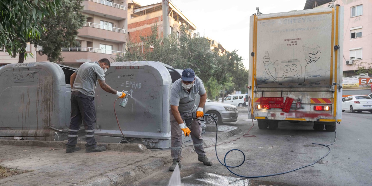Bornova’da Rafetpaşa Mahallesi’nde temizlik çalışması