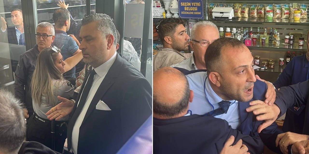 Ticaret Odası seçiminde gergin anlar: İki grup arasında arbede çıktı