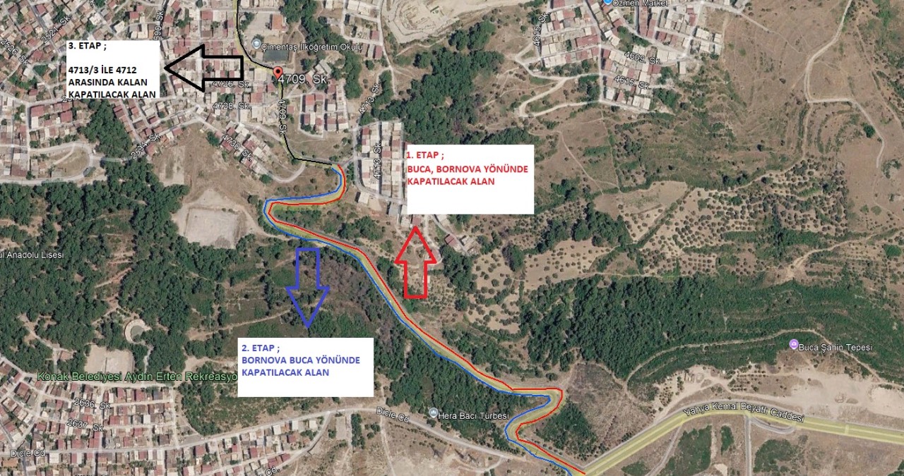 İzmir Şahin Tepesi yolunda üç etaplı yenileme çalışması