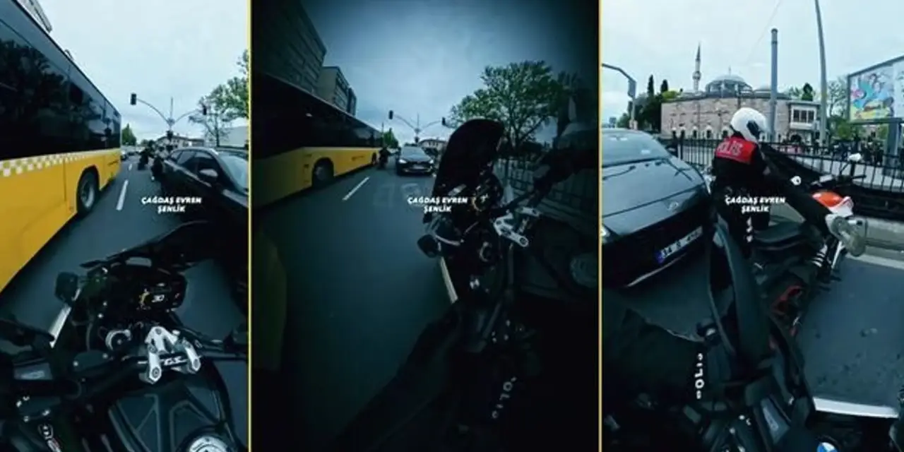 Yunus timlerini gören motosikletli ters yönde kaçmaya çalıştı: Kovalamaca anları kamerada