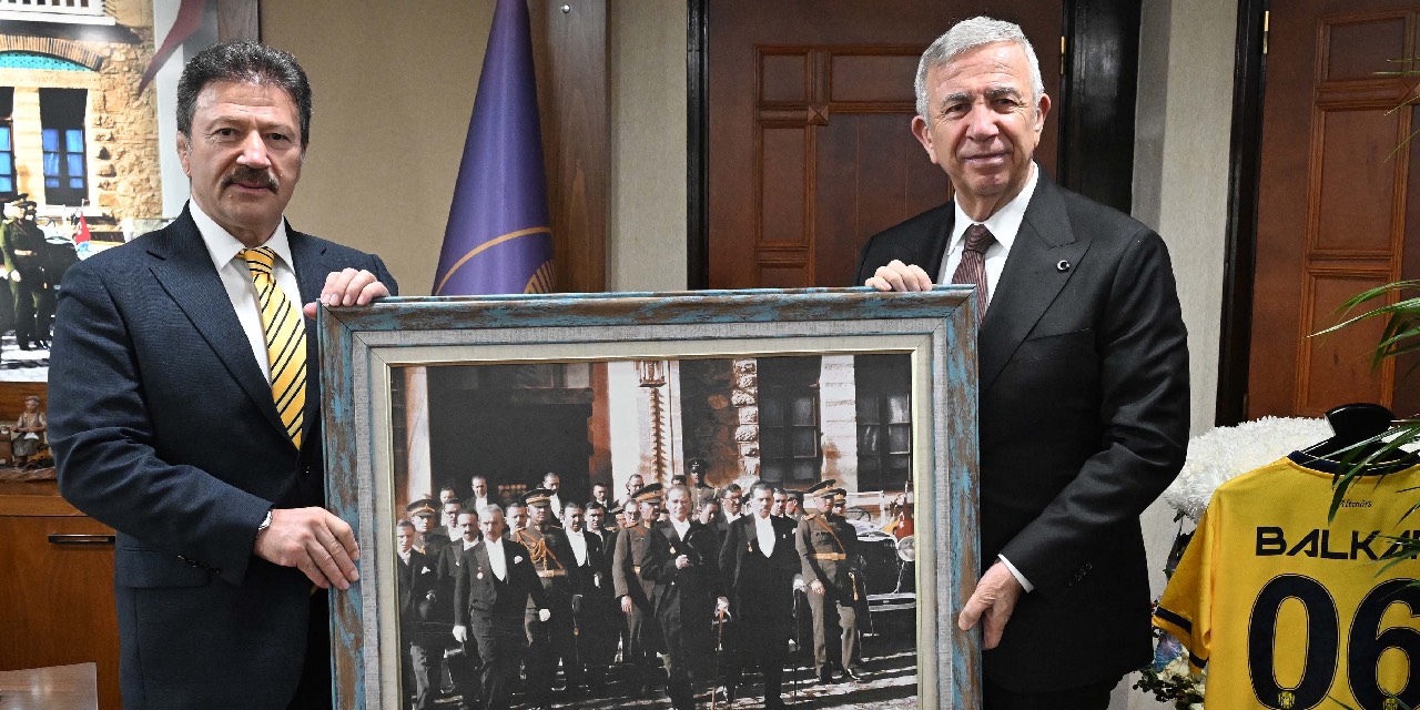 Mansur Yavaş’tan TESK Başkanı Mehmet Yiğiner’e ziyaret
