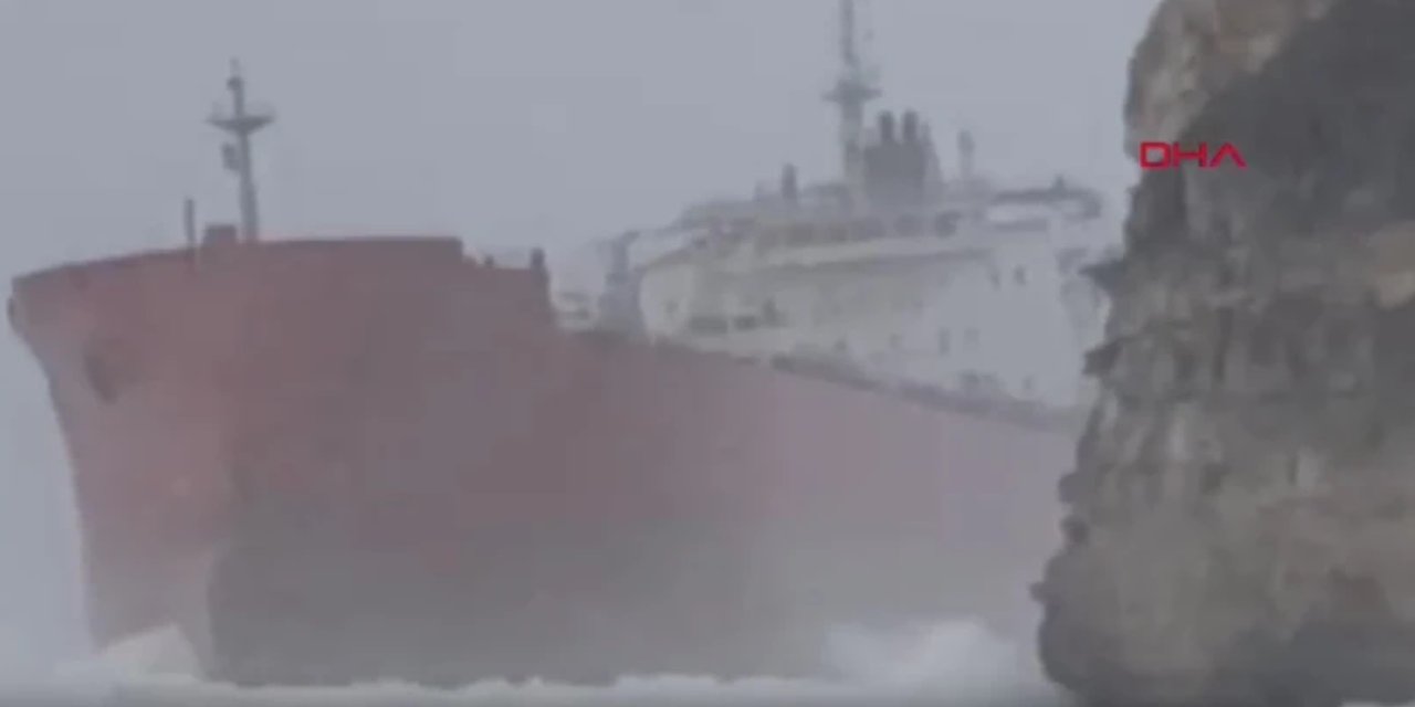 Rusya’da vurulan gemi İstanbul’da karaya oturdu! Halatı fırtınada koptu