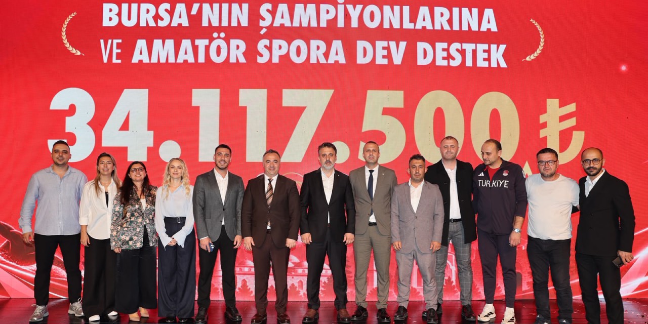 Bursa’da amatör spor kulüpleri ve başarılı sporculara 34,1 milyon TL destek