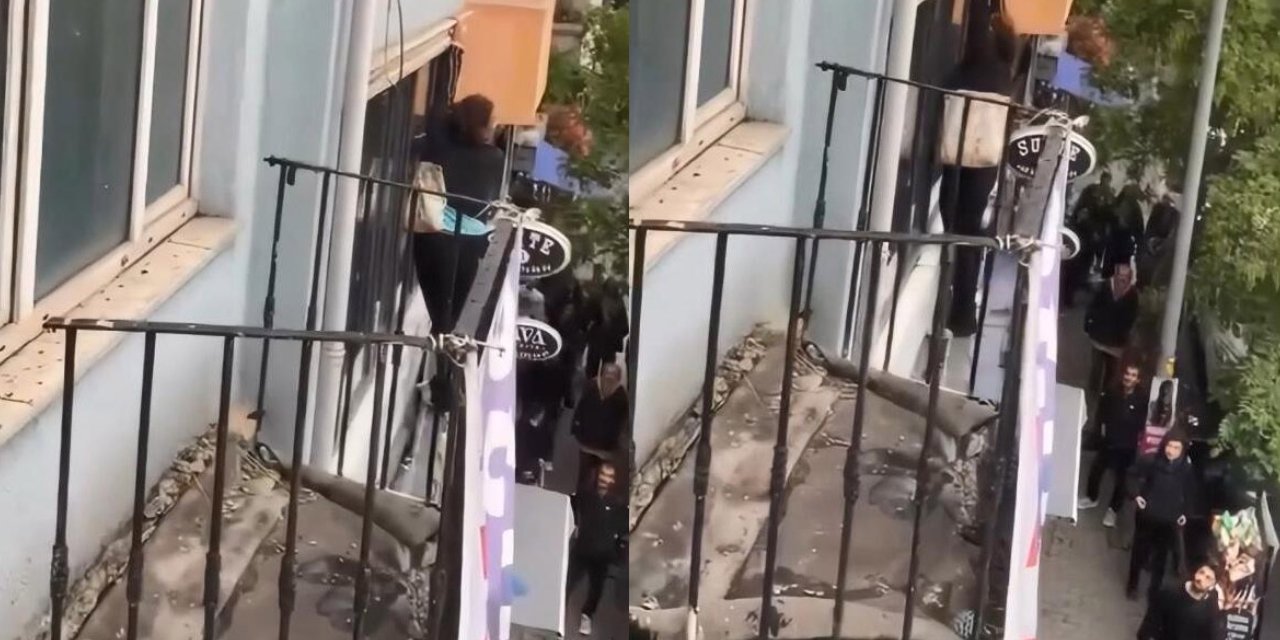 “İmdat, polis yok mu?” diye bağırdı! Otel tabelasından düşerek yaralandı