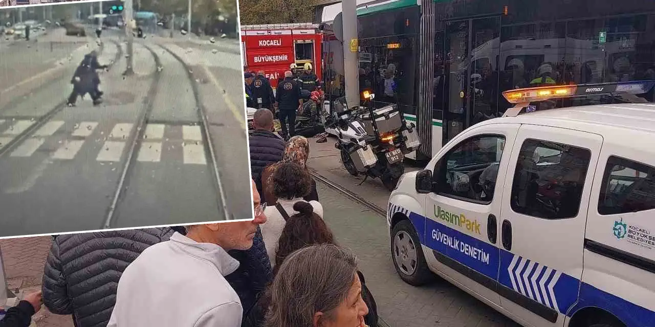 Kocaeli’de tramvay yayalara çarptı: 1 kişi hayatını kaybetti