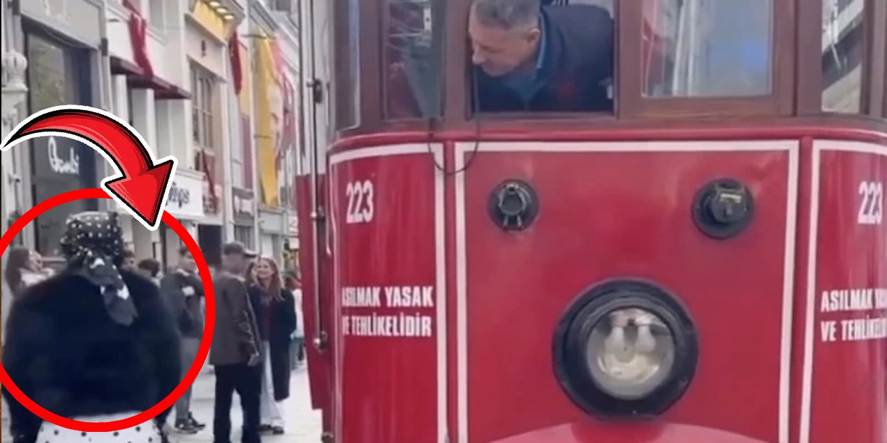 Bebek arabasını tramvayın önüne itti: Taksim'de korku dolu anlar