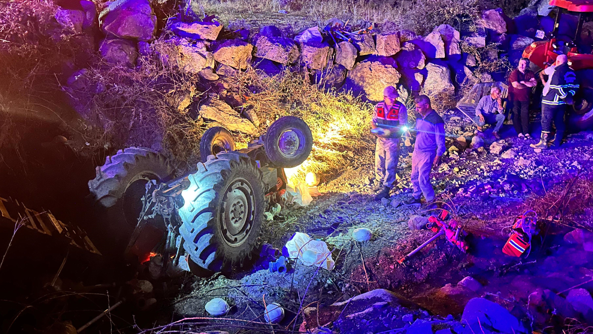 Gaziantep'te traktör devrildi: 1 ölü, 1 yaralı