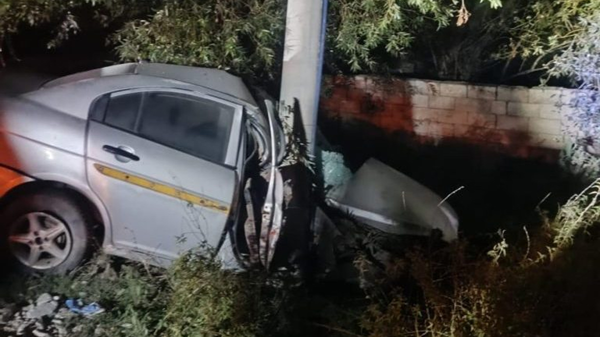 Ağrı'da feci kaza: Elektrik direğine çarpan otomobilin sürücüsü öldü