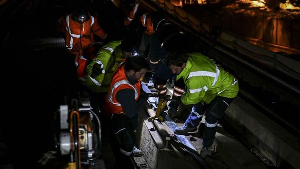 Ankara metrosunda yenileme çalışması