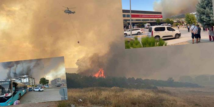 Çanakkale Boğazı trafiğe kapatıldı! Alevler yerleşim yerlerine yaklaştı