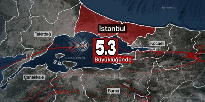 Marmara Denizi'nde 5 büyüklüğünde deprem! Çok şiddetli hissedildi