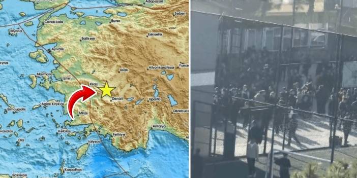 Denizli’de 5.1 büyüklüğünde deprem: Okulda panik anları kamerada