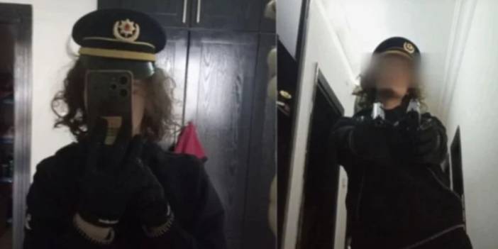 İsa Aras Mersinli adlı saldırganın yeni fotoğrafları ortaya çıktı: Polis şapkasıyla pozu dikkat çekti