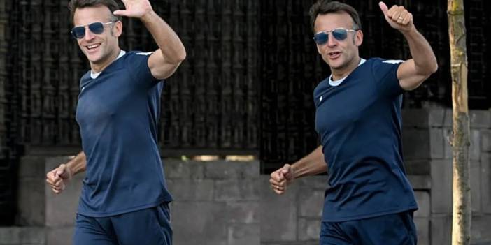 Macron Ankara'da güne koşuyla başladı! Seğmenler Parkı'nda dikkat çeken anlar