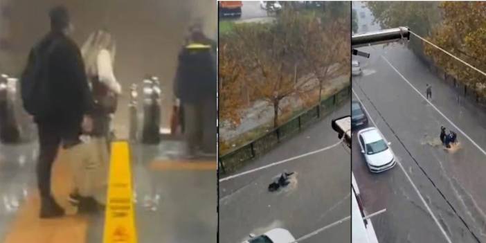 İstanbul’u sağanak vurdu! Metro istasyonunu su bastı, kadın selde sürüklendi