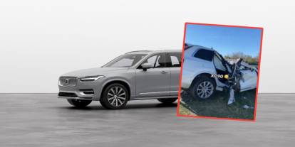 Sağlamlığıyla biliniyordu! Volvo XC90 trafik kazasında resmen ikiye bölündü