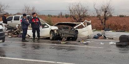 Denizli'de düğün yolunda feci kaza: Bir aile yok oldu