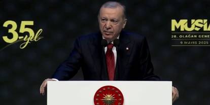 Erdoğan MÜSİAD toplantısında Özel'i hedef aldı: 'Siyaseti marjinalleştirmek bu ülkeye yapılacak çok büyük bir kötülüktür'