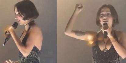 Zeynep Bastık sahnede tuttuğu takımı söyleyince yuhalandı