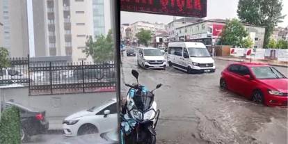 İstanbul’da sağanak ve dolu etkili oldu: Caddeler göle döndü