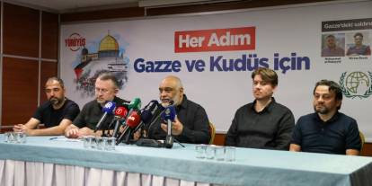 İHH,Gazze'de meydana gelen saldırıya ilişkin basın açıklaması yaptı