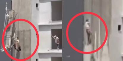 Mersin’de inşaatta can pazarı: Halat koptu, işçi havada asılı kaldı