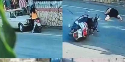 Alkollü sürücü motosikletli kızın üzerinden geçti